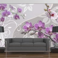 Fototapeta  Lot purpurowych orchidei