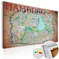 Obraz na korku  Hamburg [Mapa korkowa]