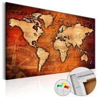 Obraz na korku  Bursztynowy świat [Mapa korkowa]