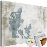Obraz na korku  Skandynawski błękit [Mapa korkowa]