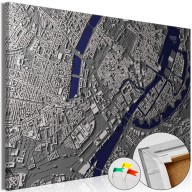 Obraz na korku  Centrum Kopenhagi [Mapa korkowa]