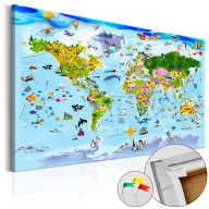 Obraz na korku  Mapa dla dzieci Kolorowe podróże [Mapa korkowa]