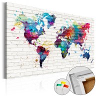 Obraz na korku  Mury świata [Mapa korkowa]