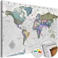 Obraz na korku  Światowe destynacje (1częściowy) szeroki [Mapa korkowa]